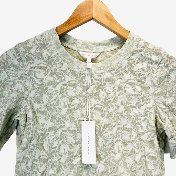 Rebecca Taylor Lemon Jacquard Burnout Tee Shirt‎ - Picture 3 of 7